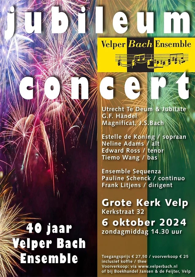 Jubileumconcert Velper Bach Ensemble